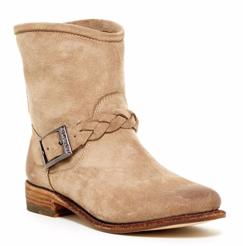 $290 BLACKSTONE Braid Strap Short MOTO BIKER Boot GOODYEAR WELTED ROCK 37 (W27)